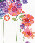 11"X14" 14 Count - Watercolor Garden Counted Cross Stitch Kit
