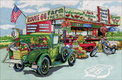 15"X22" 14 Count - Route 66 Farmstand Counted Cross Stitch Kit
