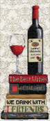 6"X14" 14 Count - Red Wine Counted Cross Stitch Kit