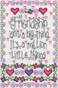 5"X7" 14 Count - Friendship Counted Cross Stitch Kit