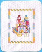 34"X43" - Toys Quilt Stamped Cross Stitch Kit