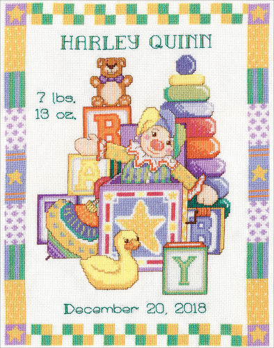 Tobin Noah's Ark Birth Record Counted Cross Stitch Kit 11x14 14 Count