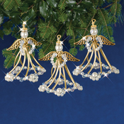 Golden Angels Makes 3 - Holiday Beaded Ornament Kit