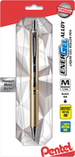 Gold Barrel W/Black Ink - Pentel EnerGel Alloy Retractable Liquid Gel Pen .7mm 1/Pkg