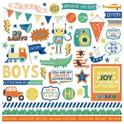 Boys Rule Element Stickers - Photoplay