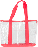 Red - All-Purpose Clear Tote Bag 19"X14"X6"