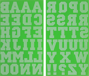 Lime - Wrights Iron-On Letters 1.5"