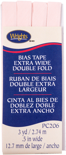 Wrights 7/8 Oyster Double Fold Bias Tape Quilt Binding - 3 Yards