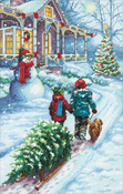 Christmas Tradition (14 Count) - Dimensions Counted Cross Stitch Kit 9"X14"