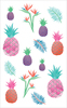 Watercolor Pineapples Strips - Mrs. Grossman's Watercolor Stickers 4"X6.5"