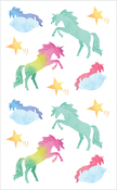 Watercolor Unicorns Strips - Mrs. Grossman's Watercolor Stickers 4"X6.5"