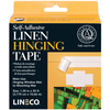 White 1.25"X35' - Self-Adhesive Linen Hinging Tape