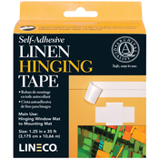 White 1.25"X35' - Self-Adhesive Linen Hinging Tape