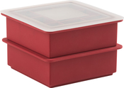 Red - Silicone Ice Cube Trays W/Lid Set Of 2
