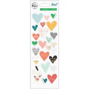 Let Your Heart Decide Epoxy Stickers Gold Foil 3"X8"  - Pinkfresh
