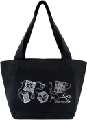 Black - K1C2 Quilt Happy Petite Project Bag 13"X8"X5"