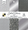 Solid Silvers Glitter & Foil - DCWV Single-Sided Cardstock Stack 6"X6" 18/Pkg