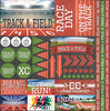Track & Field Elements Stickers 12"X12"
