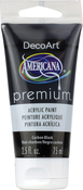 Carbon Black - Americana Premium Acrylic Paint Tube 2.5oz