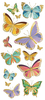 Butterflies, 16/Pkg - Paper House Sticky Pix Faux Enamel Stickers 8"X3"