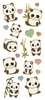 Pandas, 19/Pkg - Paper House Sticky Pix Faux Enamel Stickers 8"X3"