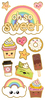 Kawaii Oh So Sweet, 12/Pkg - Paper House Sticky Pix Faux Enamel Stickers 8"X3"