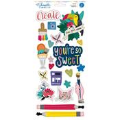 Accent & Phrase Clear Holographic Foil Stickers - Shimelle 