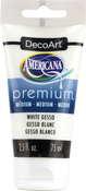White Gesso - Americana Premium Acrylic Medium Paint Tube 2.5oz