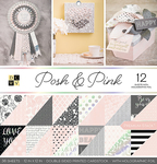 Posh & Pink W/Holographic Foil - DCWV Double-Sided Paper Stack 12"X12" 36/Pkg