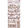 Patio Party Printed Wood Phrase Chipboard Thickers - Pebbles
