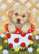 Pup In Pot - Diamond Dotz Diamond Embroidery Facet Art Kit 15"X19.5"