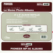 For Mp46 Photo Album - Pioneer 6-Up Refill Pages 6/Pkg