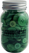 Greenery - Buttons Galore Button Mason Jars