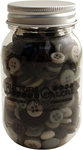 Smokey Greys - Buttons Galore Button Mason Jars