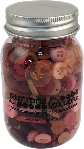 Buttons Galore Button Mason Jars Warm Cocoa