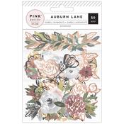 Auburn Lane Cardstock & Vellum Ephemera - Pink Paislee