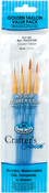 4/Pkg - Crafter's Choice Gold Taklon Round Brush Set
