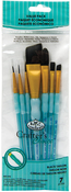 7/Pkg - Crafter's Choice Black Taklon Angular Brush Variety Set