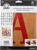 Serif 8"- FolkArt Paper Stencil