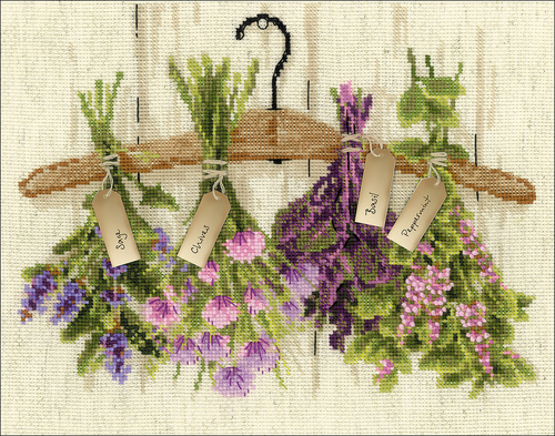 Riolis Counted Cross Stitch Kit 11.75 inchx15.75 inch-Wisteria (14 Count)