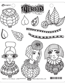 Three Little Maids Cling Stamps - Dylusions