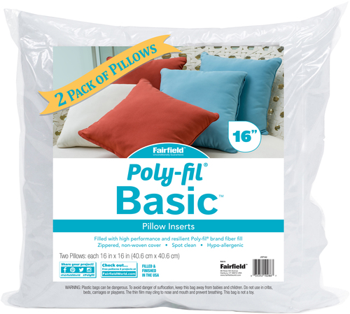 Fairfield Crafter's Choice 16x16 Pillow Insert (Pack of 4) New