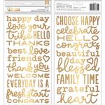 My Bright Life Gold Foil Phrase Thickers - Pebbles