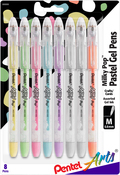 Assorted Colors - Pentel Milky Pop Pastel Gel Pens .8mm 8/Pkg