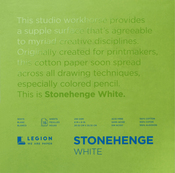 White 90lb - Stonehenge Paper Pad 8"X8" 15 Sheets/Pkg