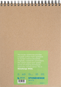 White 90lb - Stonehenge Spiral Paper Pad 9"X12"