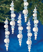 Pearl Icicles Makes 6 - Holiday Beaded Ornament Kit