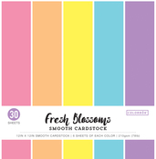 Fresh Blossoms, 5 Colors/6 Each - Colorbok 78lb Smooth Cardstock 12"X12" 30/Pkg