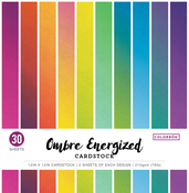 Ombre Energized - Colorbok 78lb Single-Sided Printed Cardstock 12"X12" 30/Pkg