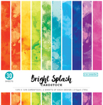 Watercolor Bright Splash - Colorbok 78lb Single-Sided Printed Cardstock 12"X12" 30/Pkg